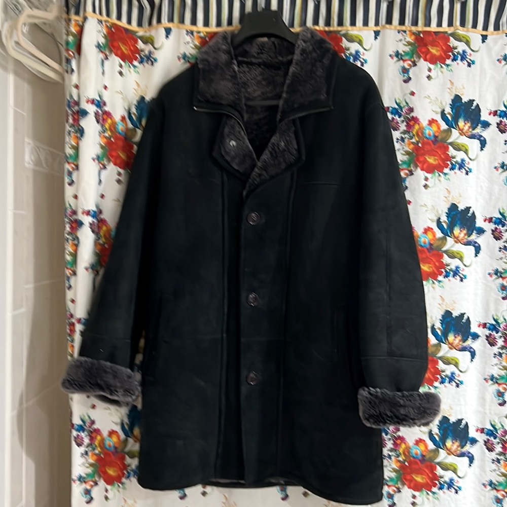 COPY - Men’s Bod & Christensen Black shearling coat